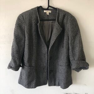 Coldwater Creek Grey Sweater Cardigan Jacket Blazer 10 Medium